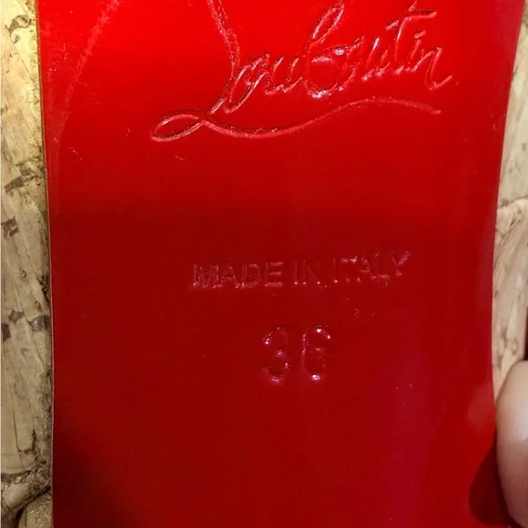 Christian Louboutin Peep-Toe Slingbacks So Private 120 All Cork 35.5/36 - Picture 14 of 16